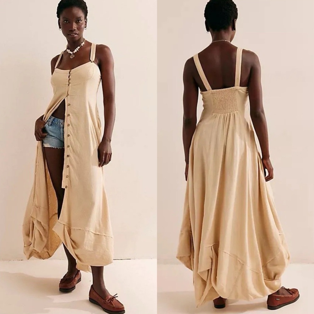 FREE PEOPLE What A Breeze Midi Dress NEW